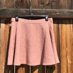 Embroidered Skater Skirt — Dusty Rose